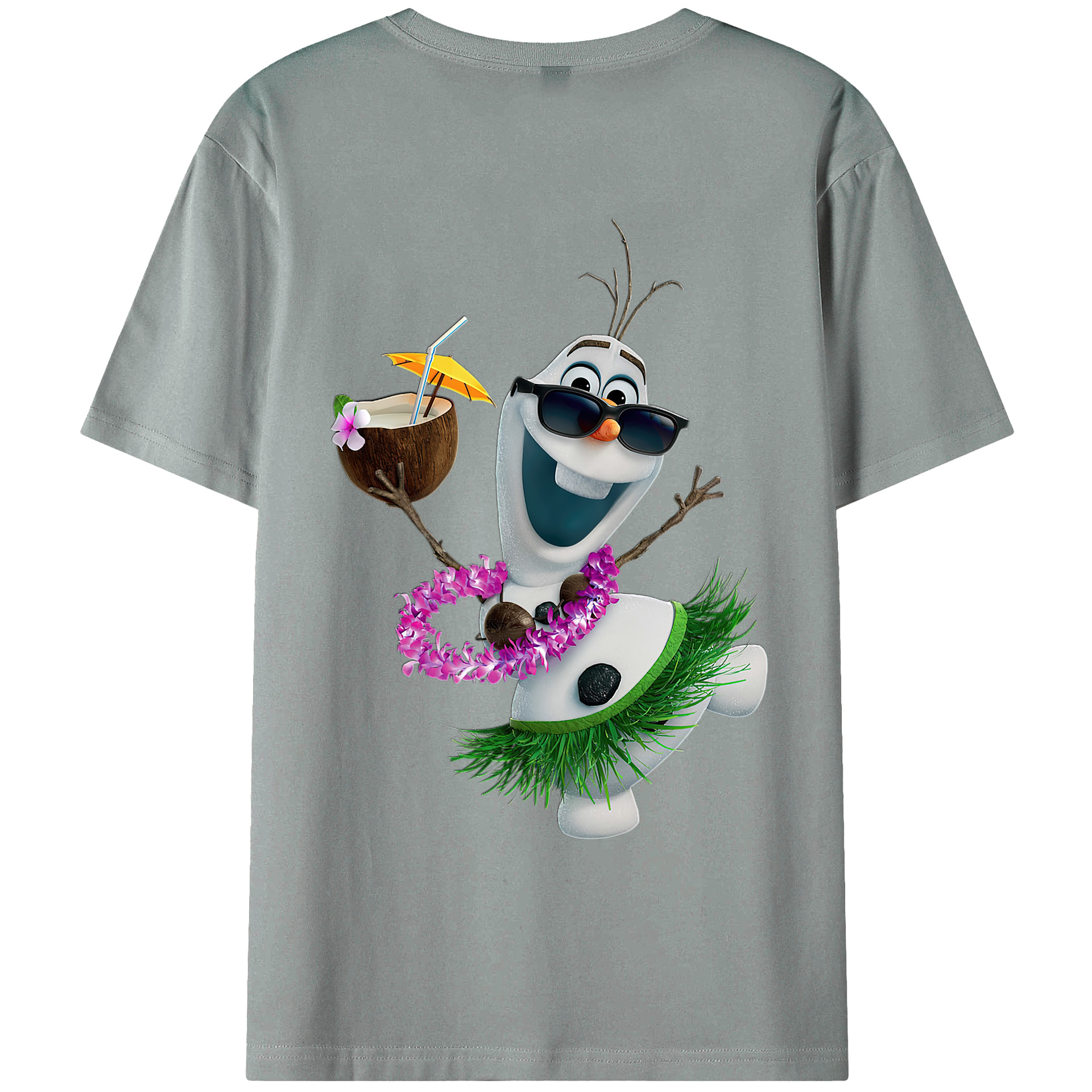 （画像用） アナと雪の女王 アンナ エルサ Frozen Anna Elsa 綿100％ メンズ半袖Tシャツ（バックプリント） 通気性